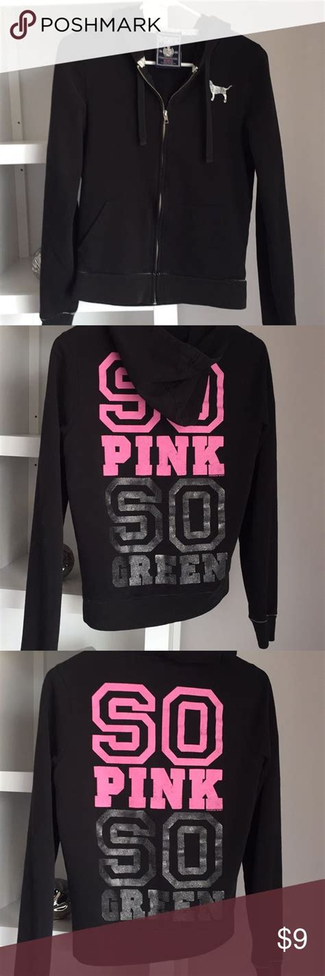 pink victoria secret black jacket